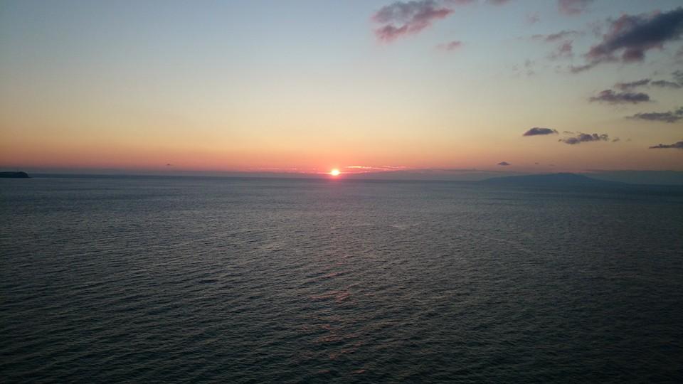 First sunrise in Higashi-Izu