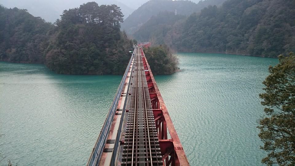 奥大井湖上駅の鉄橋