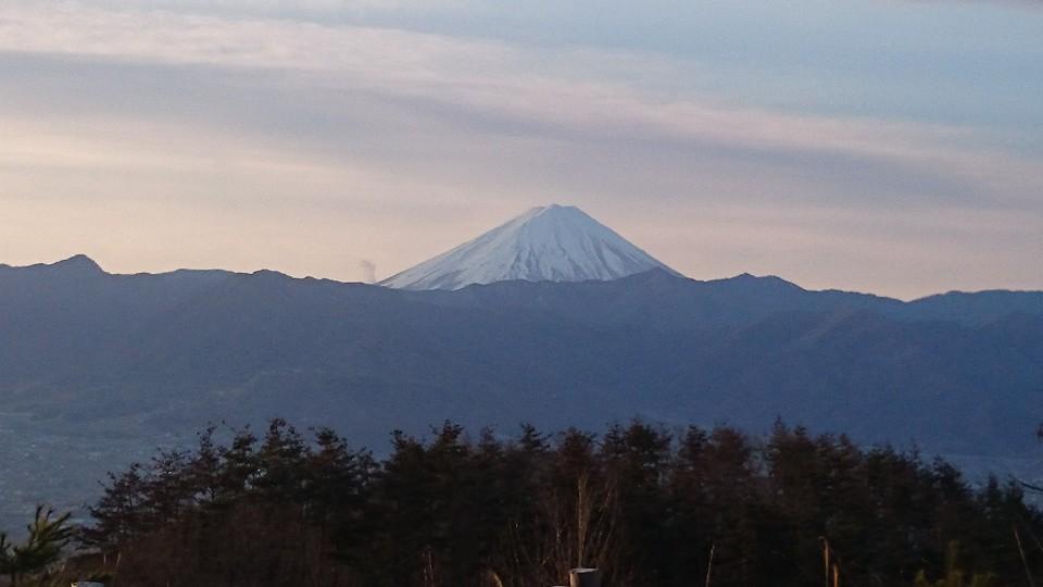 ほったらかし温泉からの富士山