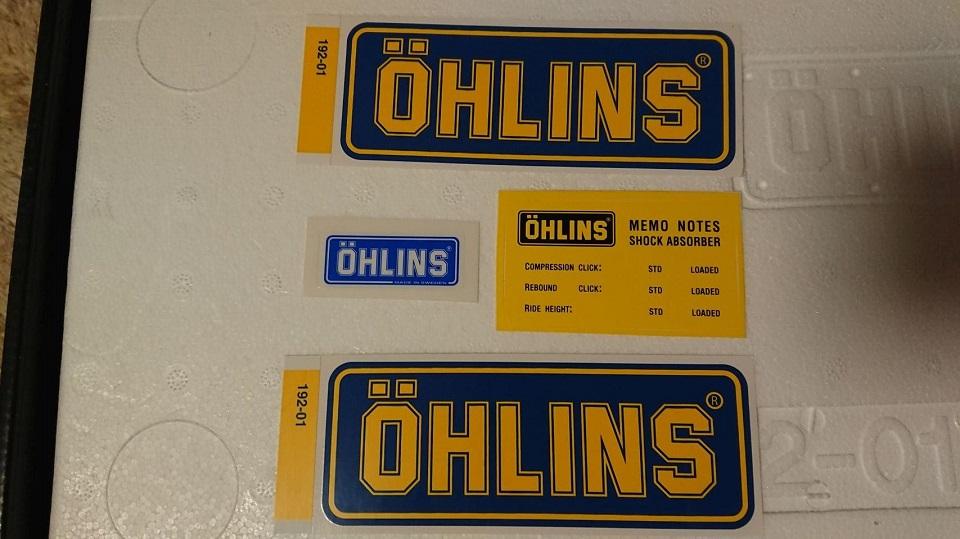 OHLINS rear suspension accessory sticker