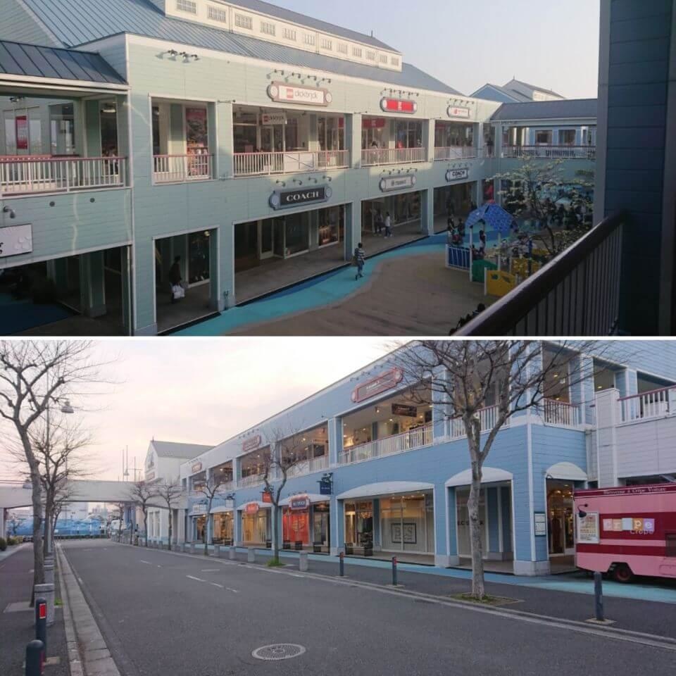 Mitsui Outlet Park on weekdays