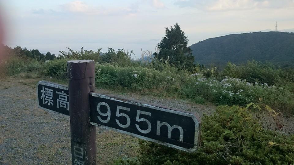 箱根ターンパイク　標高955メートル